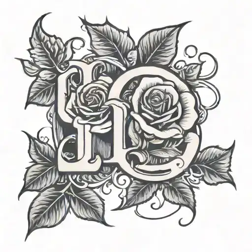 Black Rose Back To Back B Letters