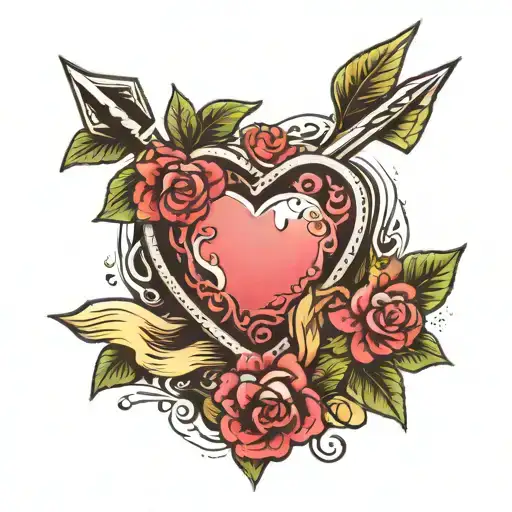 Love Heart Arrow Piercing