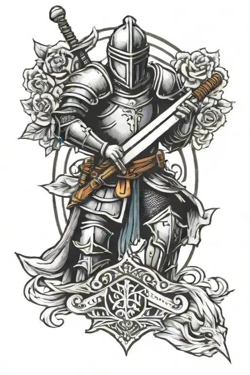 Knight Holding A Sword