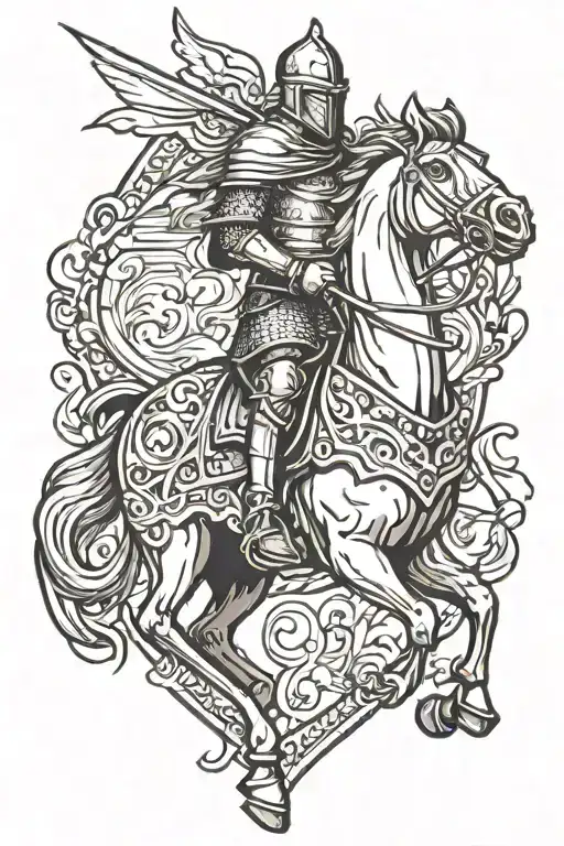 Knight Riding A Horse