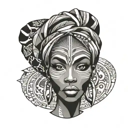 African Woman Face