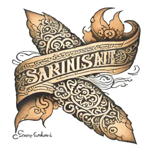 Sanskrit Script Wrapped Around Arm