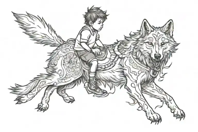 Wolf Surrounded Boy Autoknacker Leaves