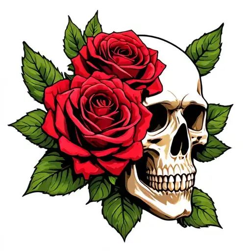Skull And Roses Growing