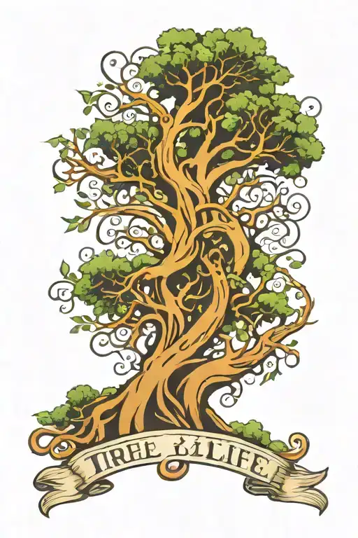 Wispie Tree Of Life Intertwined Name On It- Todd