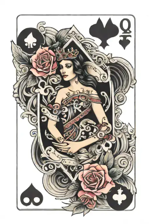 Queen Of Spades Card