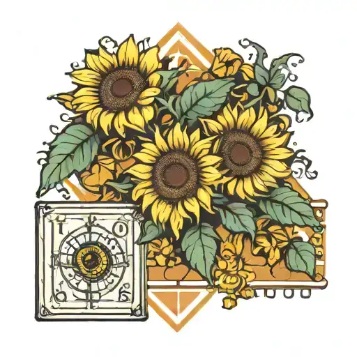 Bingo Card And Sunflowers