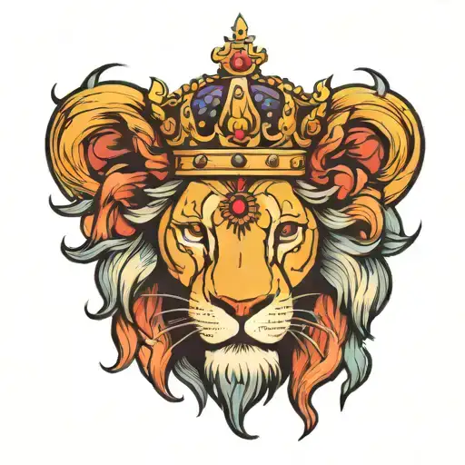 Lion Wearing A Crown
