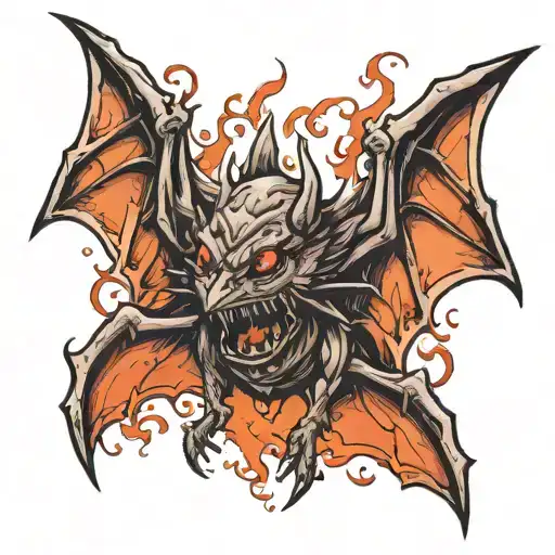 Demonic Bat Flying