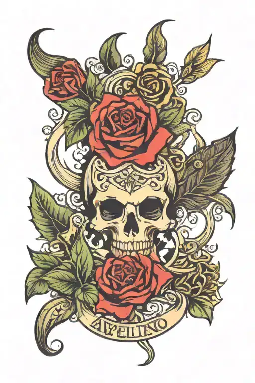 Word Tattoo Design Inspired Tattoo Featuring Avelino