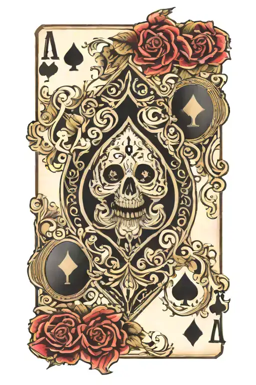 4 Ace Of Spades Playing Card