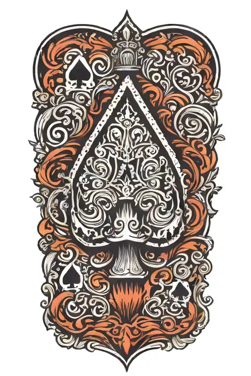 4 Ace Of Spades Playing Card