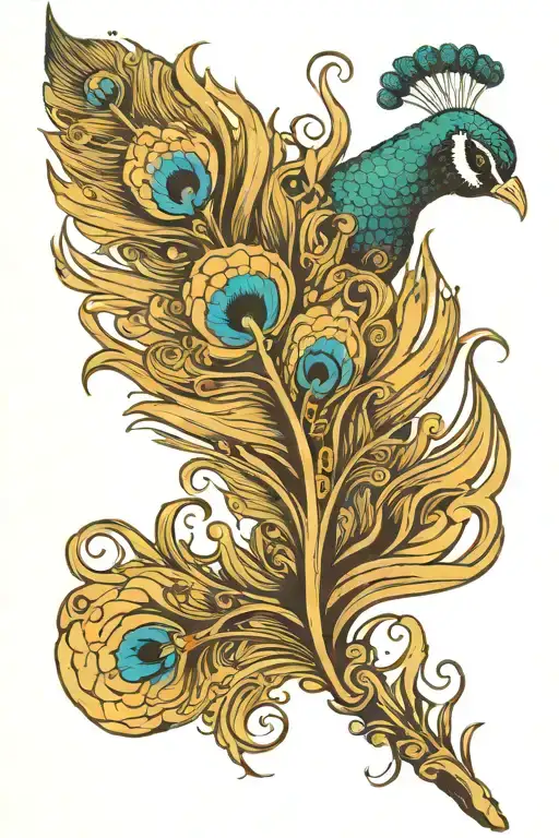 Peacock Feather Feather Feather