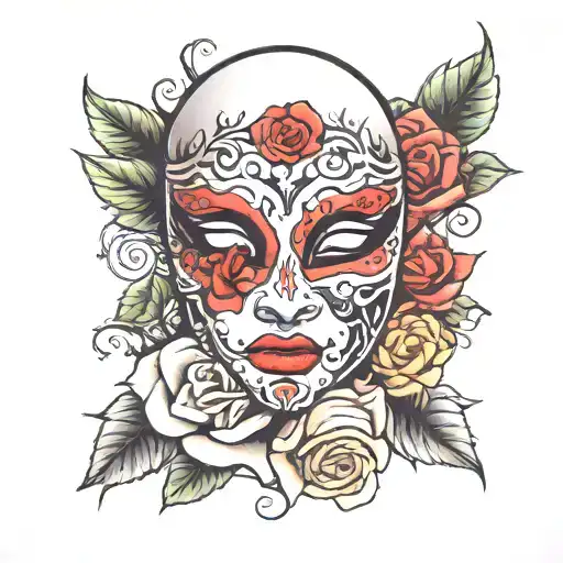 Drama Mask Rose