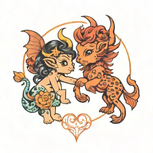 Aquarius Leo And Sagittarius Zodiac Signs Children Devil Love Two