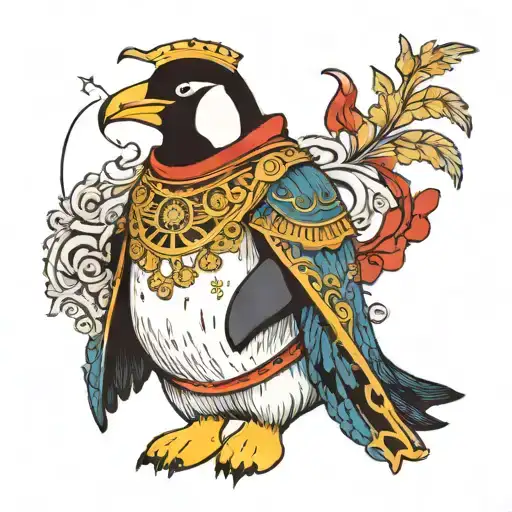 Emperor Penguin Dress As A Roman Emperor