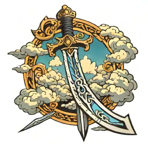 Sword Surrounded By Clouds