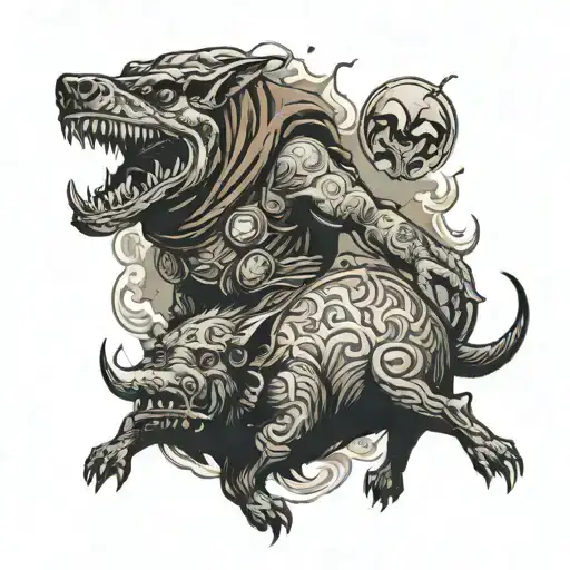 Alien Abducting A Wild Boar