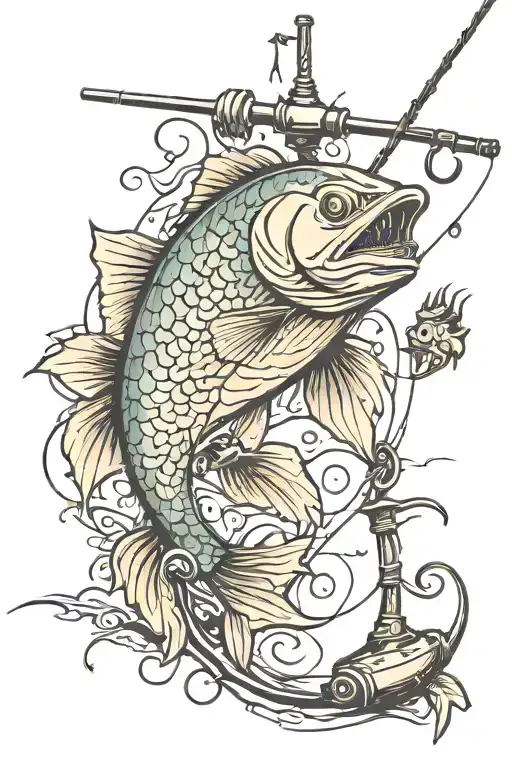 Fishing Rod Casting A Line