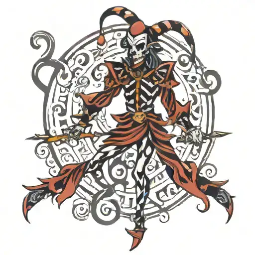 Dark Jester Standing With Long Legs