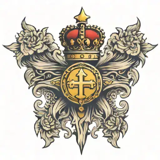 Crown Of Life Hanging On A Cross