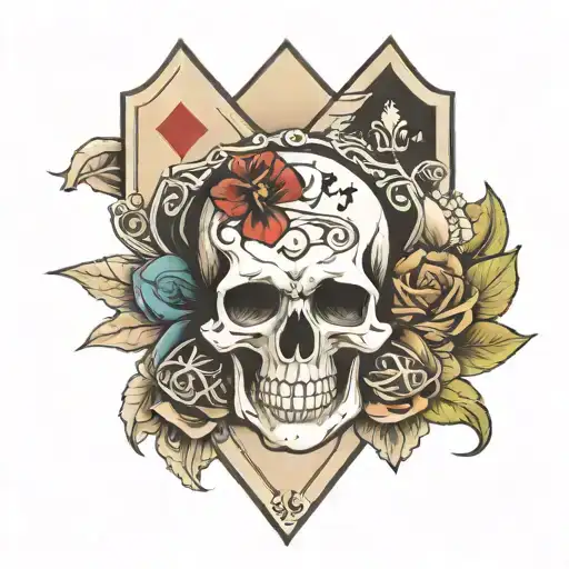 Skull And Ace Card