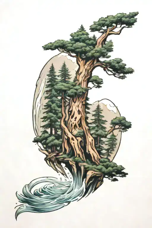 Redwood Forest By Ocean Waves