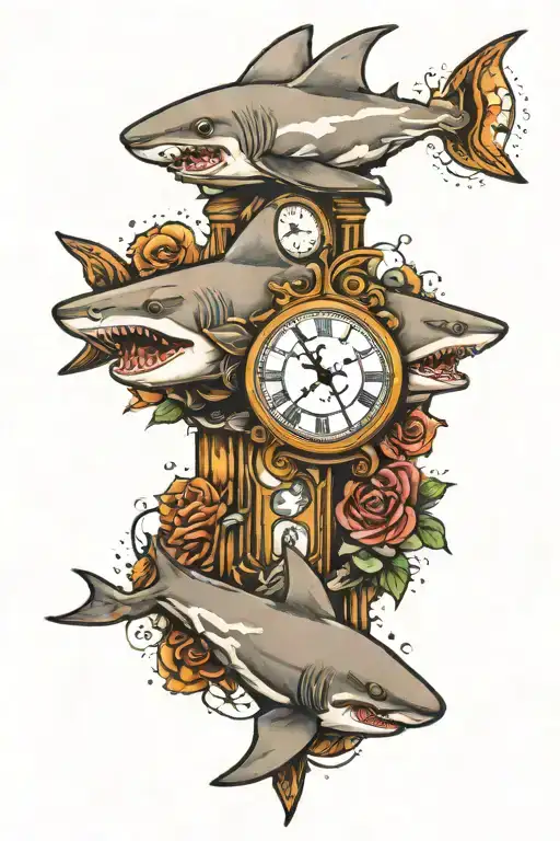 Shark And Clock