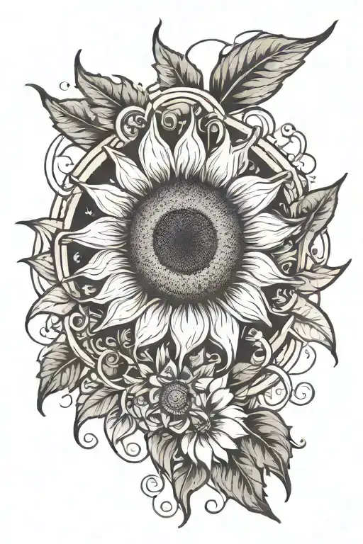 Sunflower And Sun