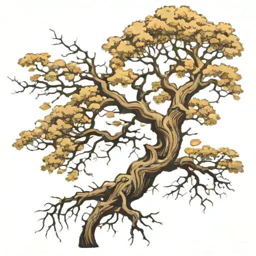 A Big Tree With Broken Branches