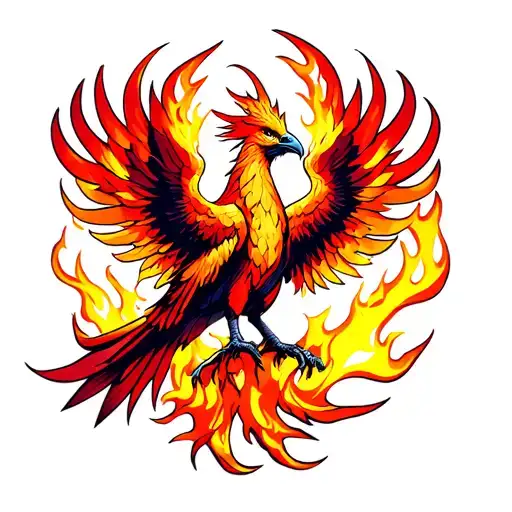 Cancer Zodiac Sign Phoenix Rising Phoenix Bird Flames