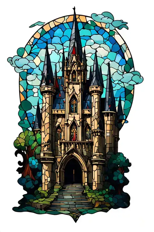 Gothic Castle Stained Glass