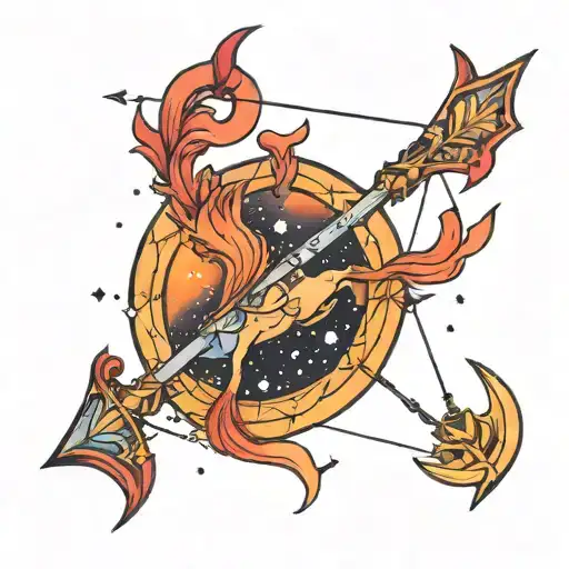 Sagittarius Constellation With Arrow