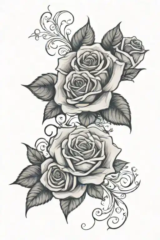 Family Tattoo Rose Wrapped