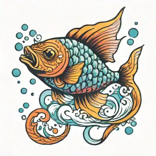 Coi Fish In Vibrant Ocean