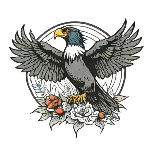 Pukeko Poppy Eagle Soaring