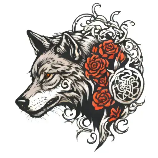 Wolf And Brain Intertwined