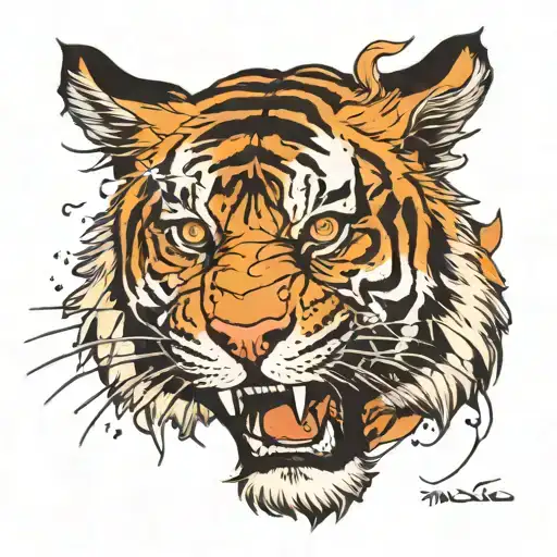 Tiger With Scars