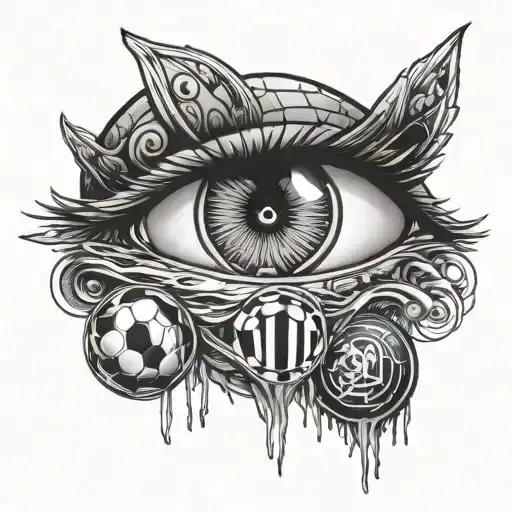 Set Of Eyes With Adidas Soccer Ball Pupils