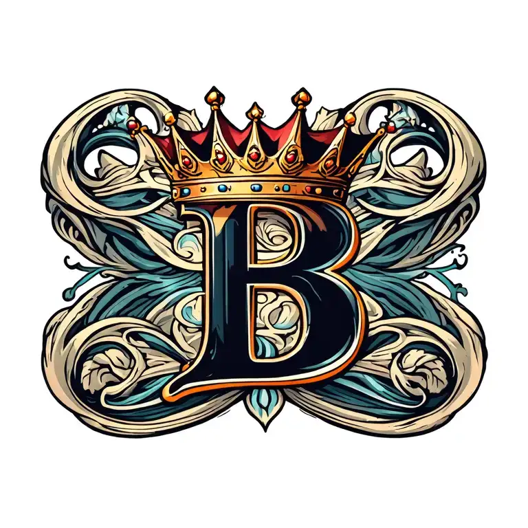 The Letter B With A Crown On It