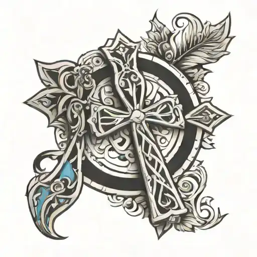 A Ankh Cross Being Painted By A Painter