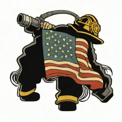 Firefighter American Flag
