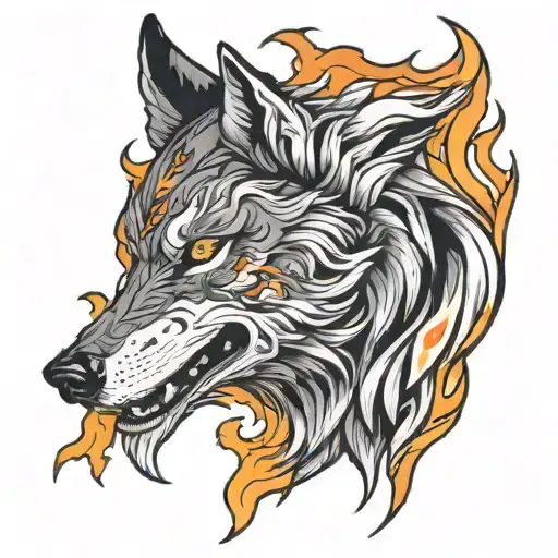 Wolf Thats On Fire