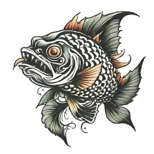 Piranha Black Work