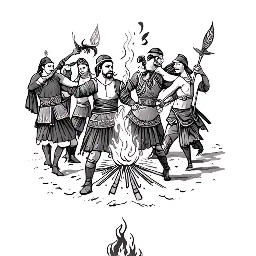 Slavic Round Dance Around The Fire