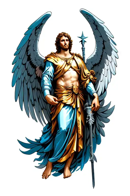 Biblically Accurate Archangel Michael Guarding Heaven