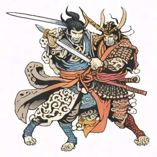 Samurai Slaying Devil