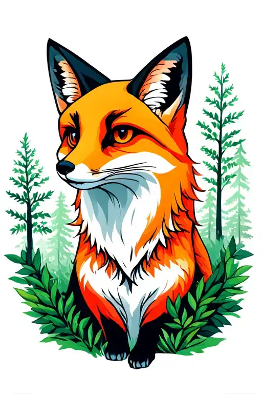 Fox In Forest