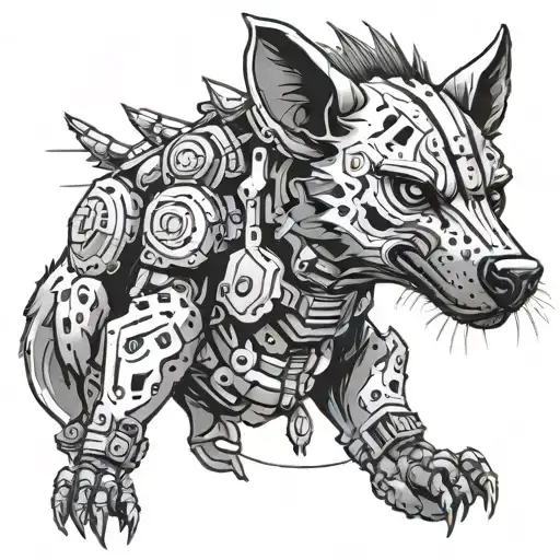 Black Cyborg Hyena