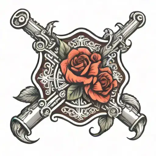 Fire Department Maltese With Roses